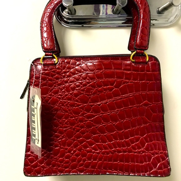 Tiannl Handbags - Gorgeous Brilliant Red Snake Skin Bag!
